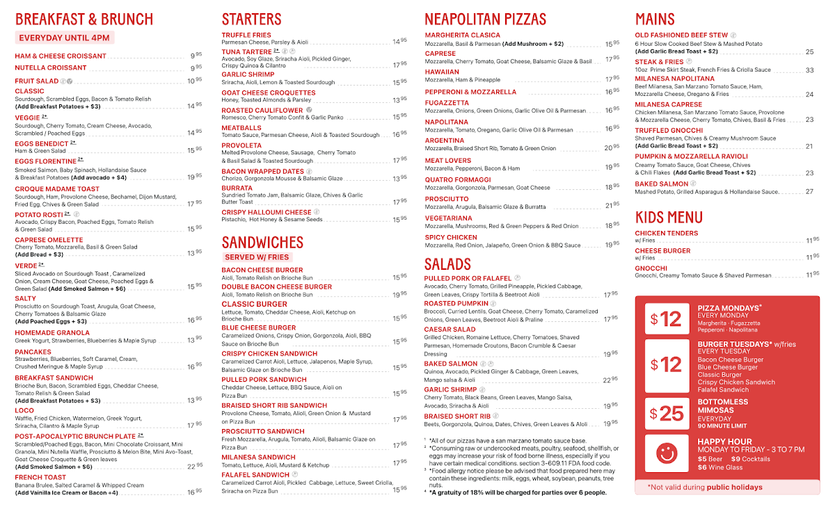 CRAFT Bayside Menu - Image 2