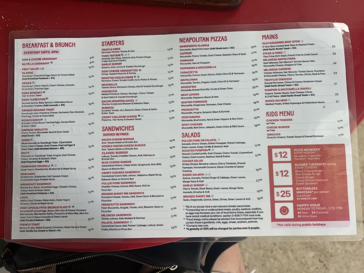 CRAFT Bayside Menu - Image 3