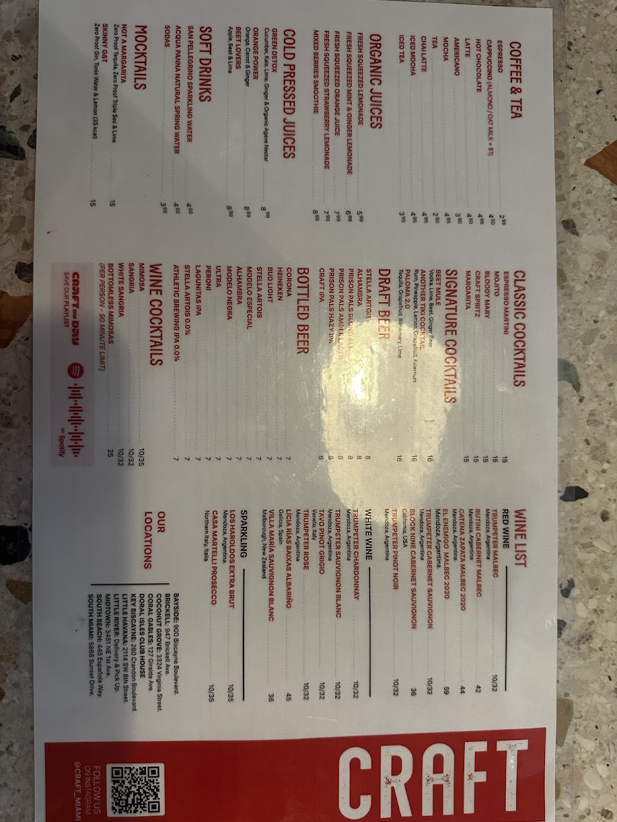 CRAFT Bayside Menu - Image 4